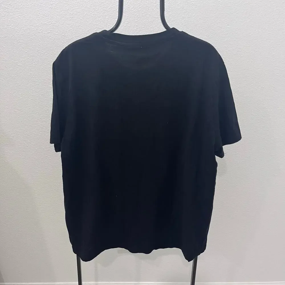 True Religion Men’s XL Tiger Face Graphic Tee Jet Black Short Sleeve T-Shirt